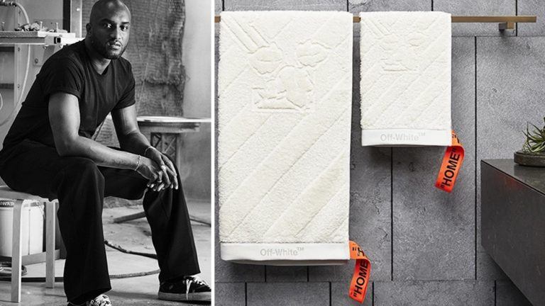 Virgil Abloh i kollage med Off Whites inredning.