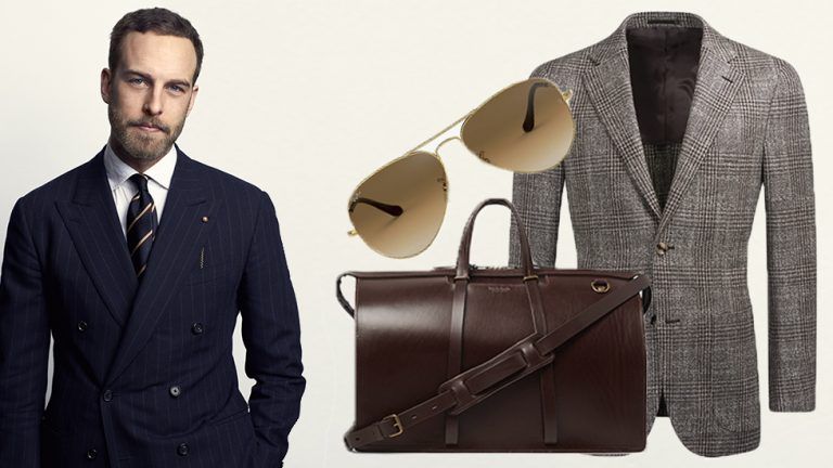 Andreas Weinås i ett kollage av kläder och accessoarer