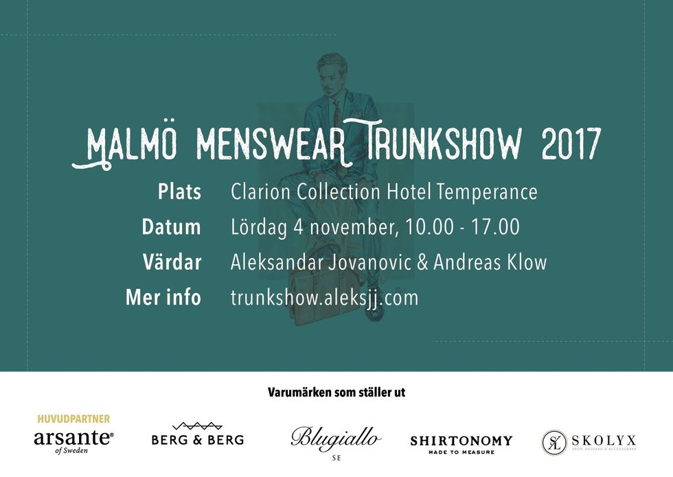 Malmö Menswear Trunk Show 2017 - Lördag 4 november